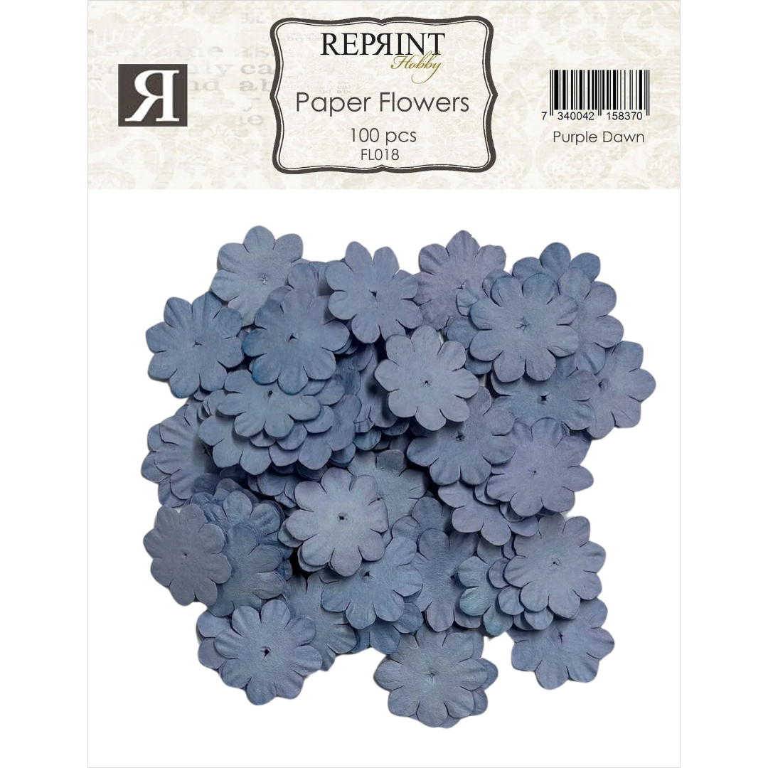 Reprint Mini Paper Flowers Purple Dawn Paperikukat (100kpl)