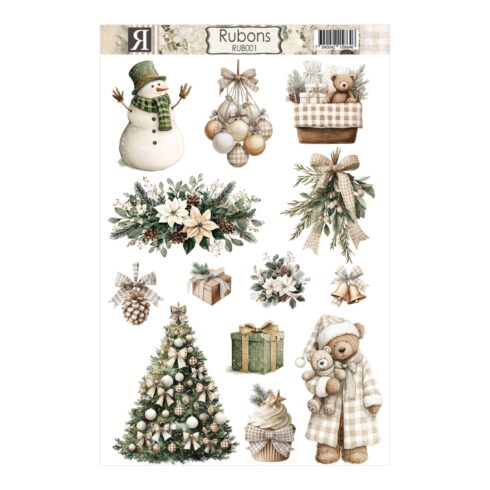 Reprint – Rub On Cozy Christmas siirtokuvat