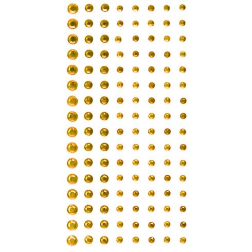 Self-Adhesive Strass Stones Honey Yellow strassi 3D-tarra (128 kpl)