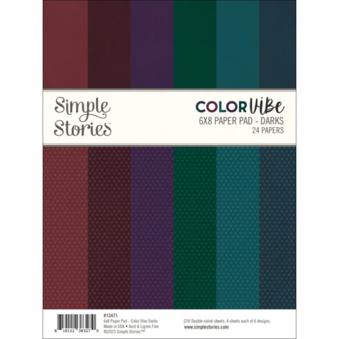 Simple Stories – Color Vibe Darks paperilehtiö (6″x8″)