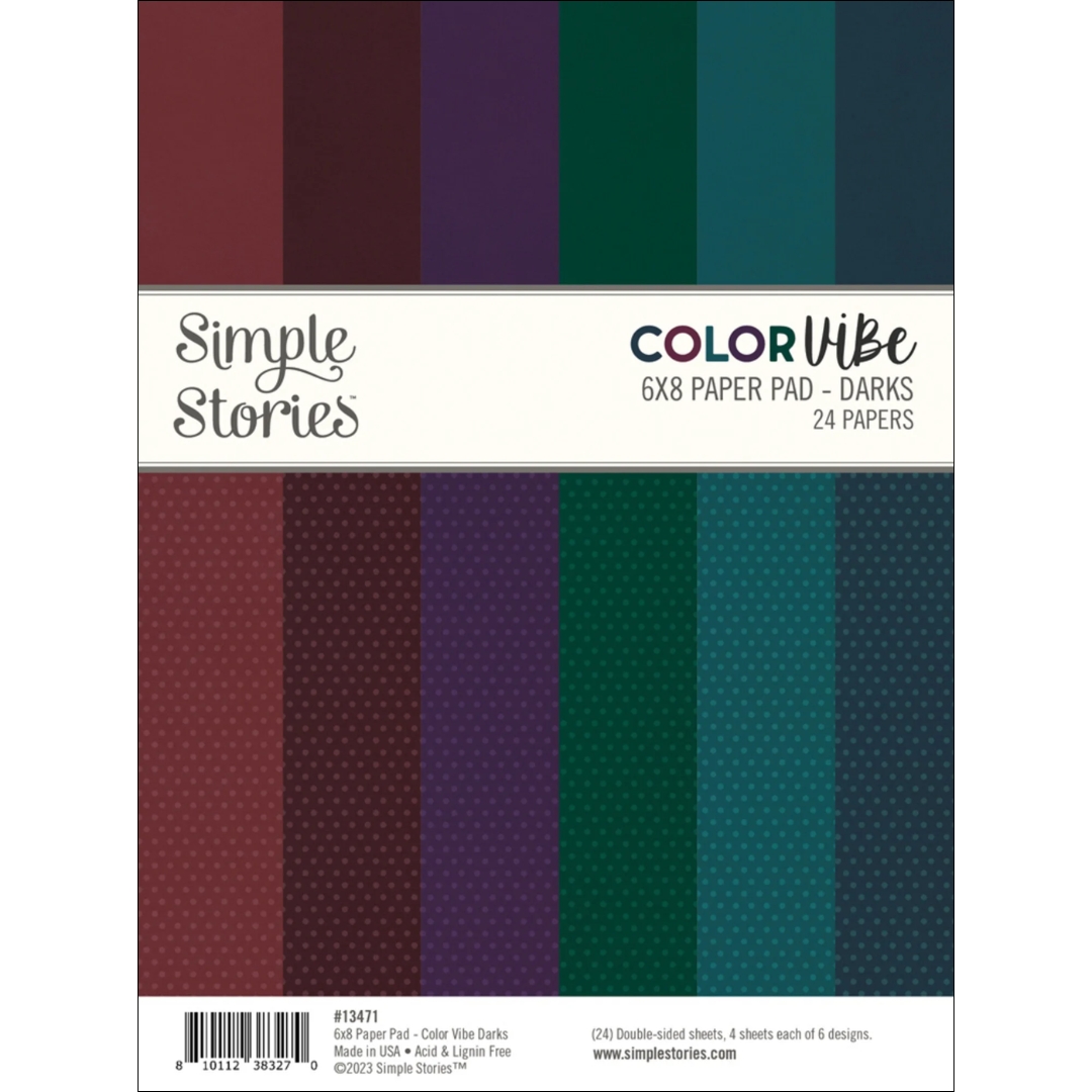 Simple Stories – Color Vibe Darks paperilehtiö (6″x8″)