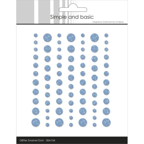 Simple and Basic Glitter Enamel Dots Light Blue 3D-tarra