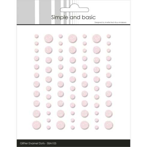 Simple and Basic Glitter Enamel Dots Light Pink 3D-tarra