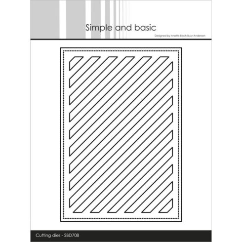 Simple and Basic stanssi – RETANGLE DIAGONAL STRIPED PANEL A6