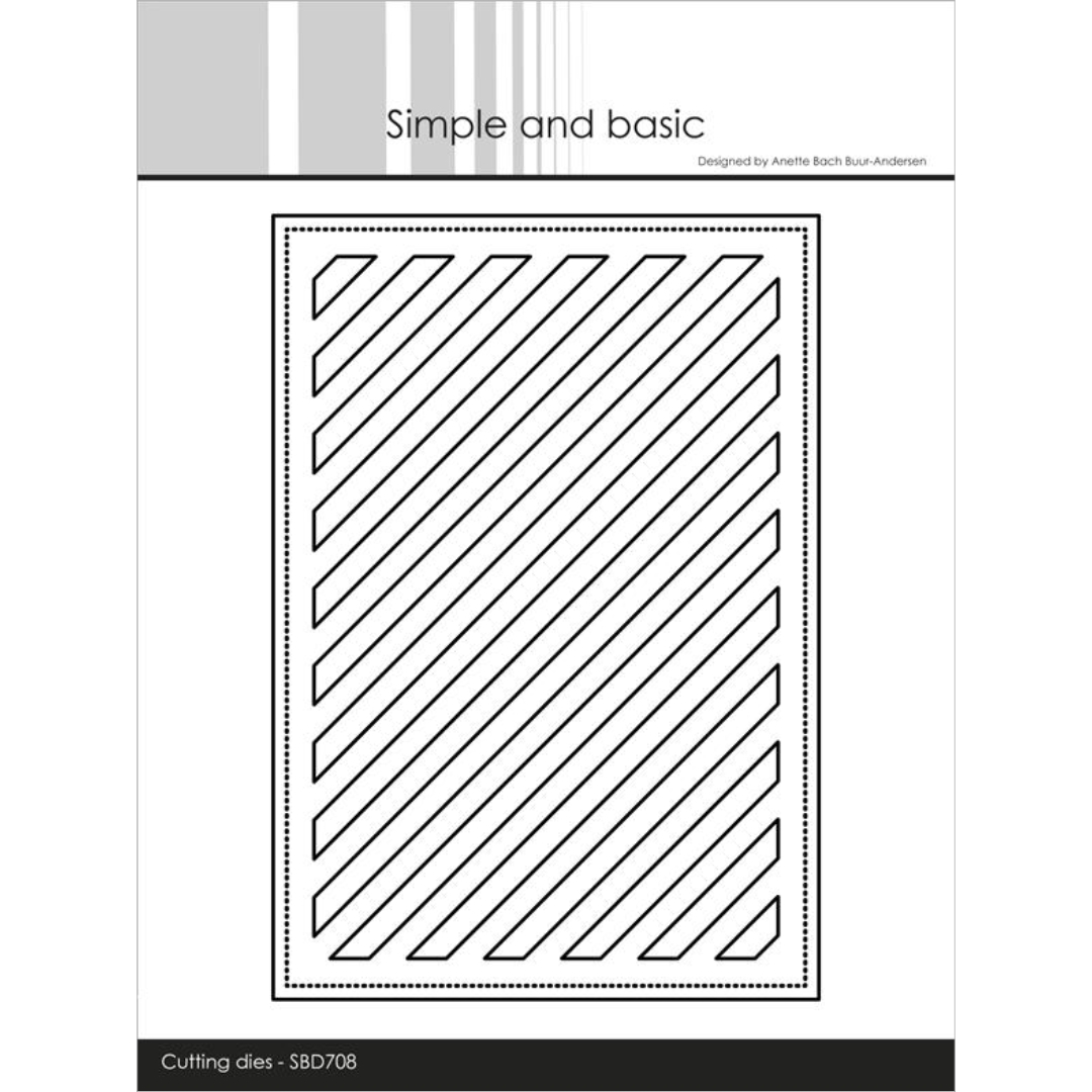 Simple and Basic stanssi – RETANGLE DIAGONAL STRIPED PANEL A6