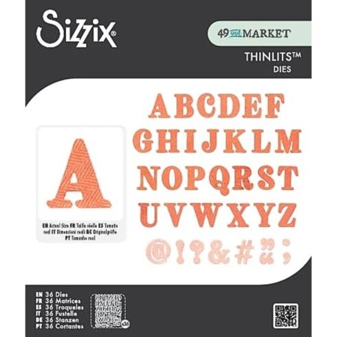 Sizzix & 49 and Market Thinlits stanssi LINO TYPE REVIVAL