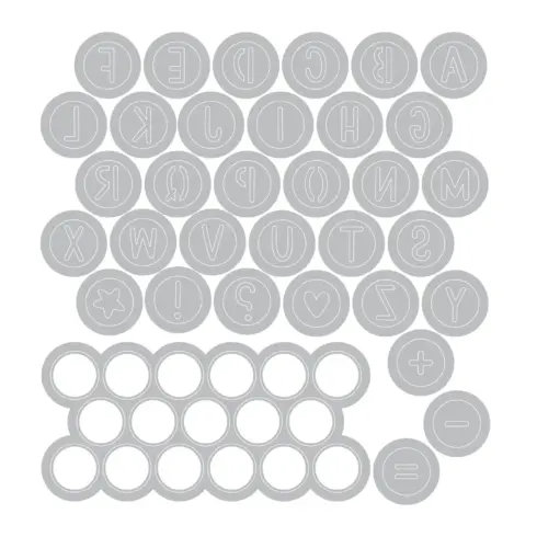 Sizzix Thinlits stanssi ALPHABET BEADS1