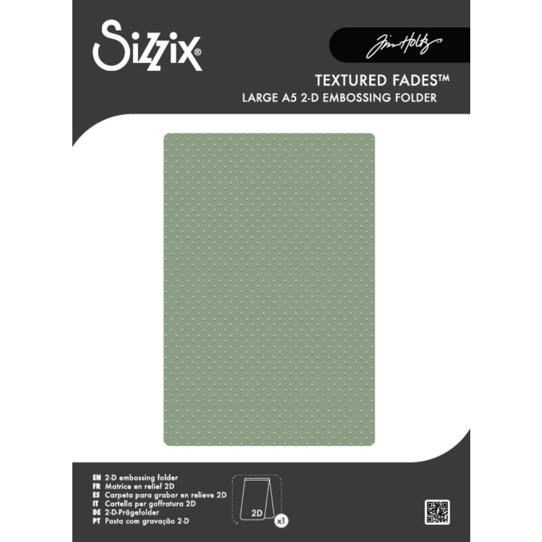 Sizzix Tim Holtz 2D kohokuviointikansio Textured Fades – VAULT DOTS (A5)