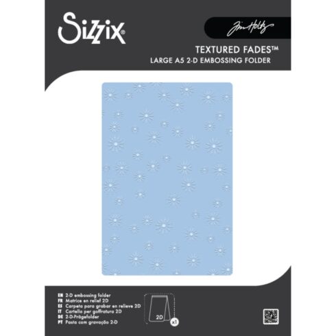 Sizzix Tim Holtz 2D kohokuviointikansio Textured Fades VAULT SPARKLE STARS (A5)