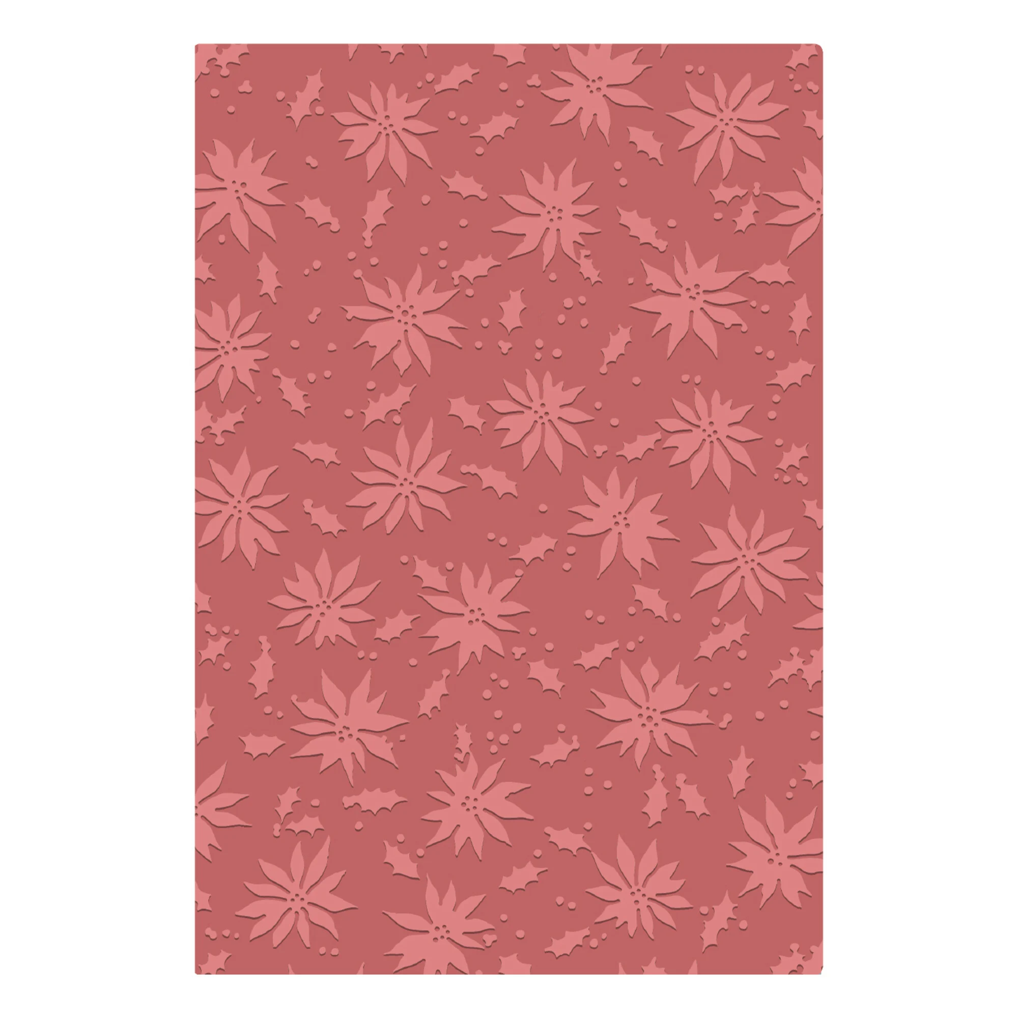 Sizzix Tim Holtz 2D kohokuviointikansio Textured Fades – VAULT HOLLY POINSETTIA (A5) - Image 3