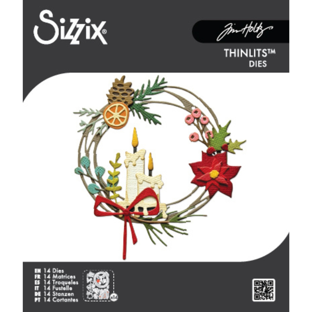 Sizzix Tim Holtz Thinlits stanssi VAULT FESTIVE WREATH