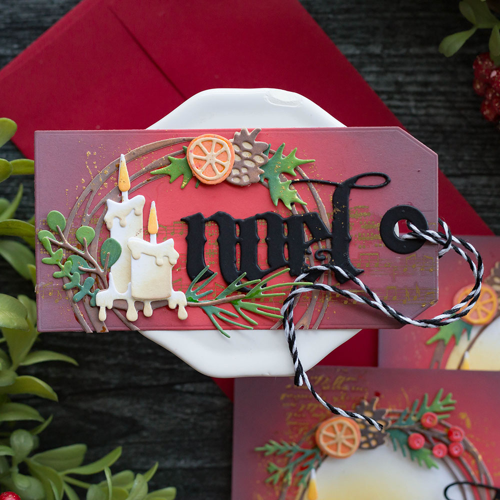 Sizzix Tim Holtz Thinlits stanssi – VAULT FESTIVE WREATH - Image 3
