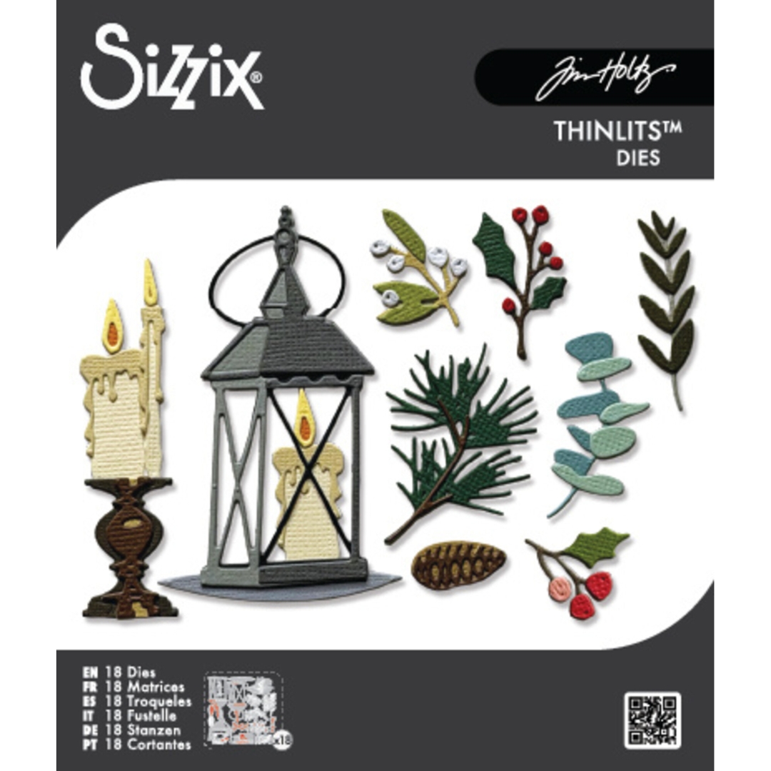 Sizzix Tim Holtz Thinlits stanssi – VAULT WINTER CANDLELIGHT