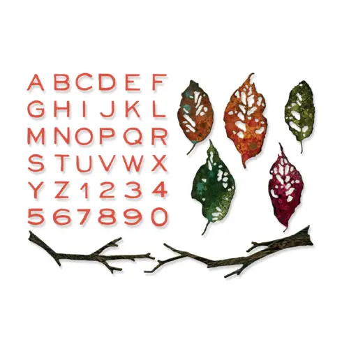 Sizzix Tim Holtz Thinlits stanssi – LEAVES STICKS1