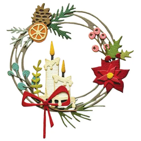 Sizzix Tim Holtz Thinlits stanssi – VAULT FESTIVE WREATH