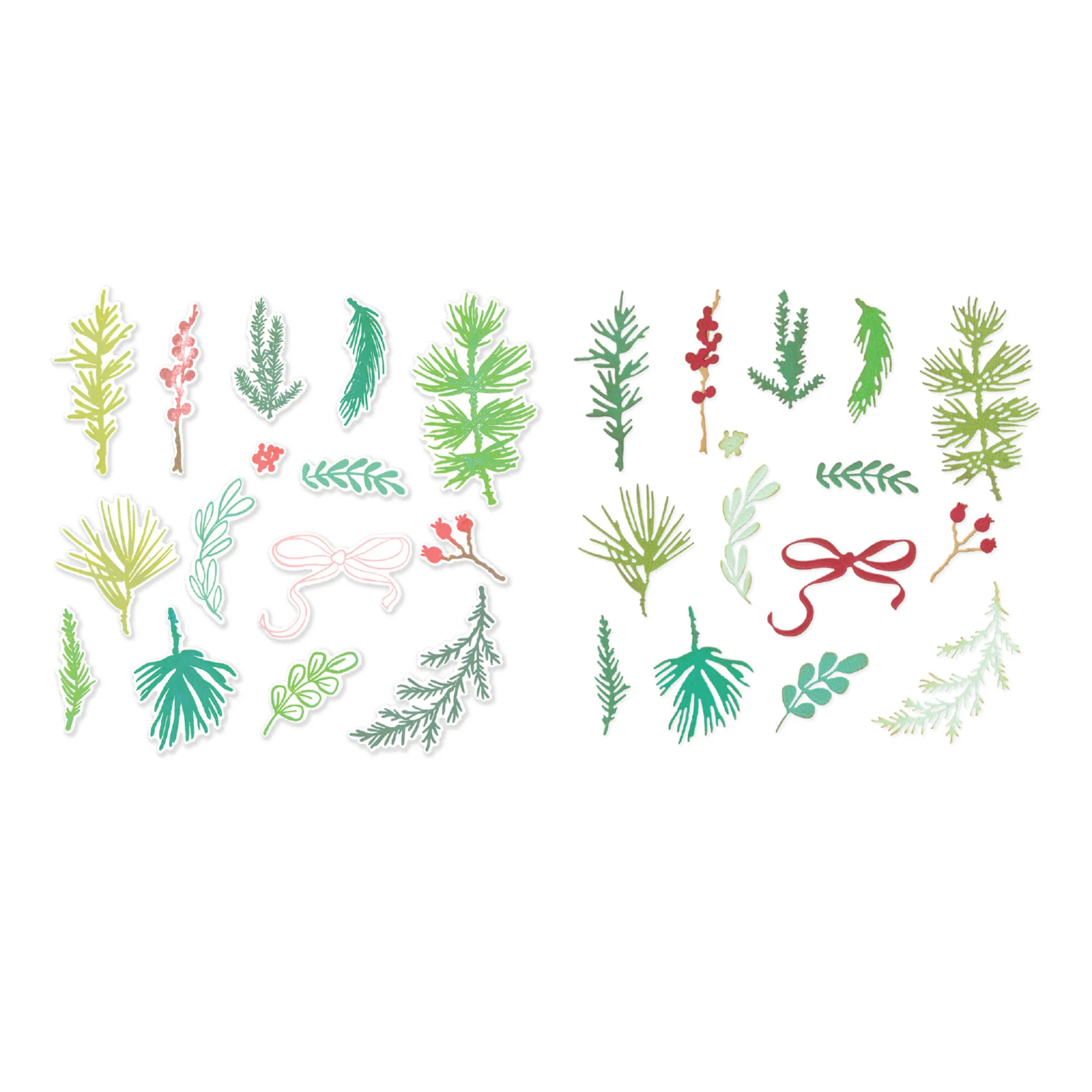 Sizzix & Vicki Boutin Stamps w/ Framelits leimasin ja stanssi – WINTER GREENERY (15+32 kpl) - Bild 5