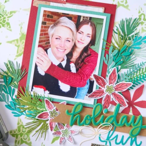 Sizzix Vicki Boutin Stamps w Framelits leimasin ja stanssi – WINTER GREENERY 1532 kpl 2