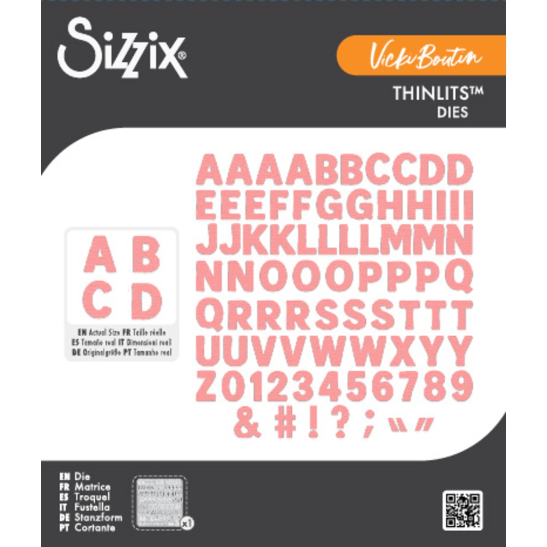Sizzix Vicky Boutin Thinlits stanssi MINI BOLD ALPHA