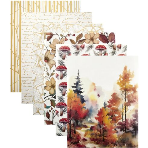 Spellbinders Woodland Tales Foiled Acetate & Vellum asetaattikalvo ja kuultopaperi (6 kpl)