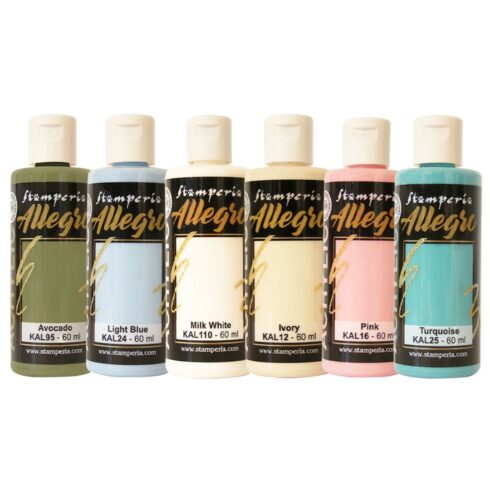 Stamperia Allegro Cozy Family akryylimaalit 60ml (6 kpl)