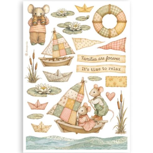 Stamperia Cozy Family Washi Pad 8 kpl A5 2