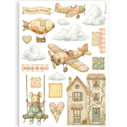Stamperia Cozy Family Washi Pad 8 kpl A5 5