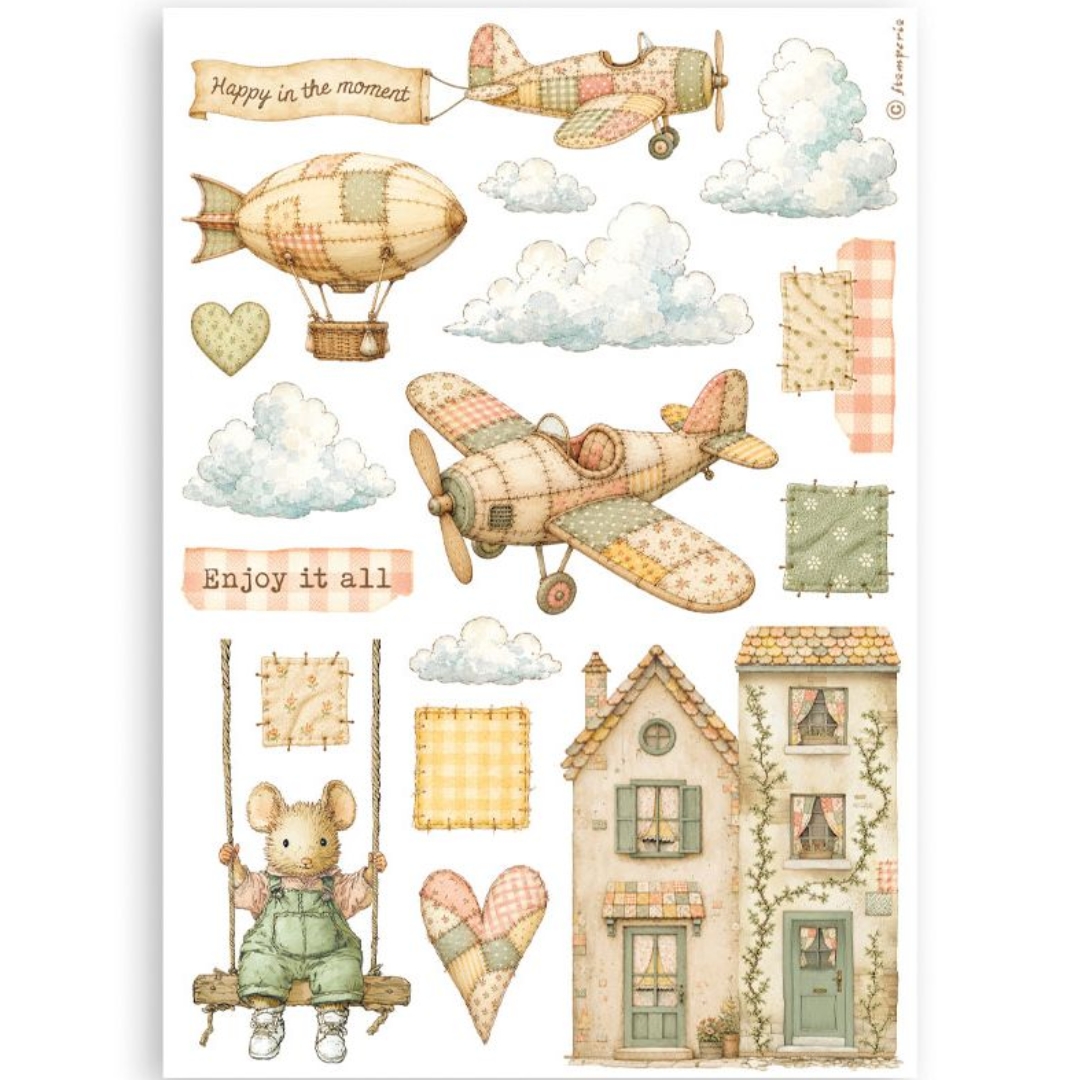 Stamperia – Cozy Family Washi Pad (8 kpl) A5 - Bild 5