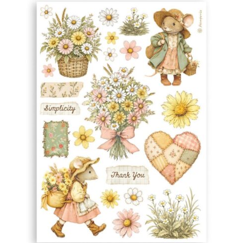 Stamperia Cozy Family Washi Pad 8 kpl A5 6