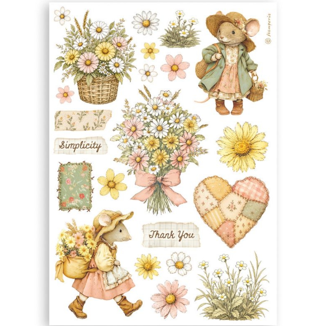 Stamperia – Cozy Family Washi Pad (8 kpl) A5 - Bild 4