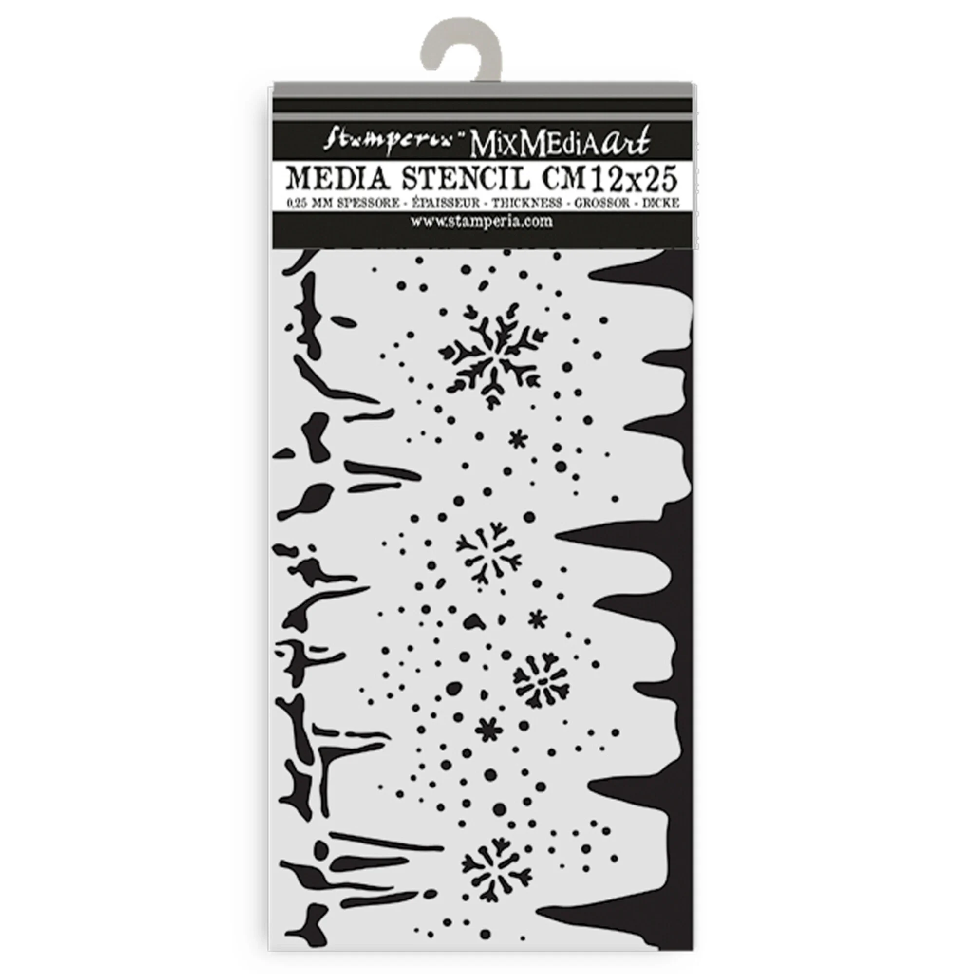 Stamperia – Dewdrops Snowflakes and Ice sapluuna 12 x 25 cm - Image 2