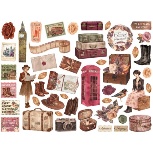 Stamperia Die Cuts Our Way isot kartonkikuvat (48 kpl)