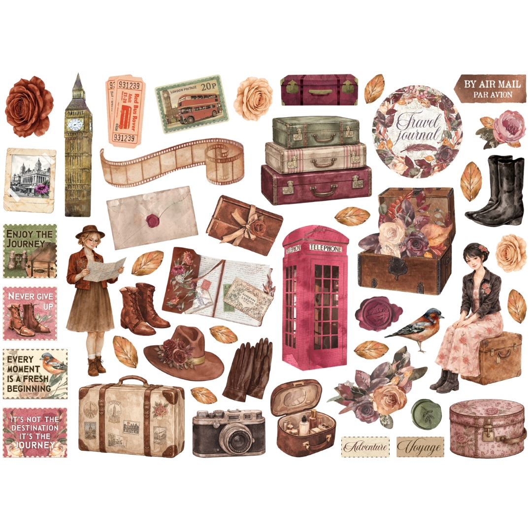 Stamperia Die Cuts Our Way isot kartonkikuvat (48 kpl)