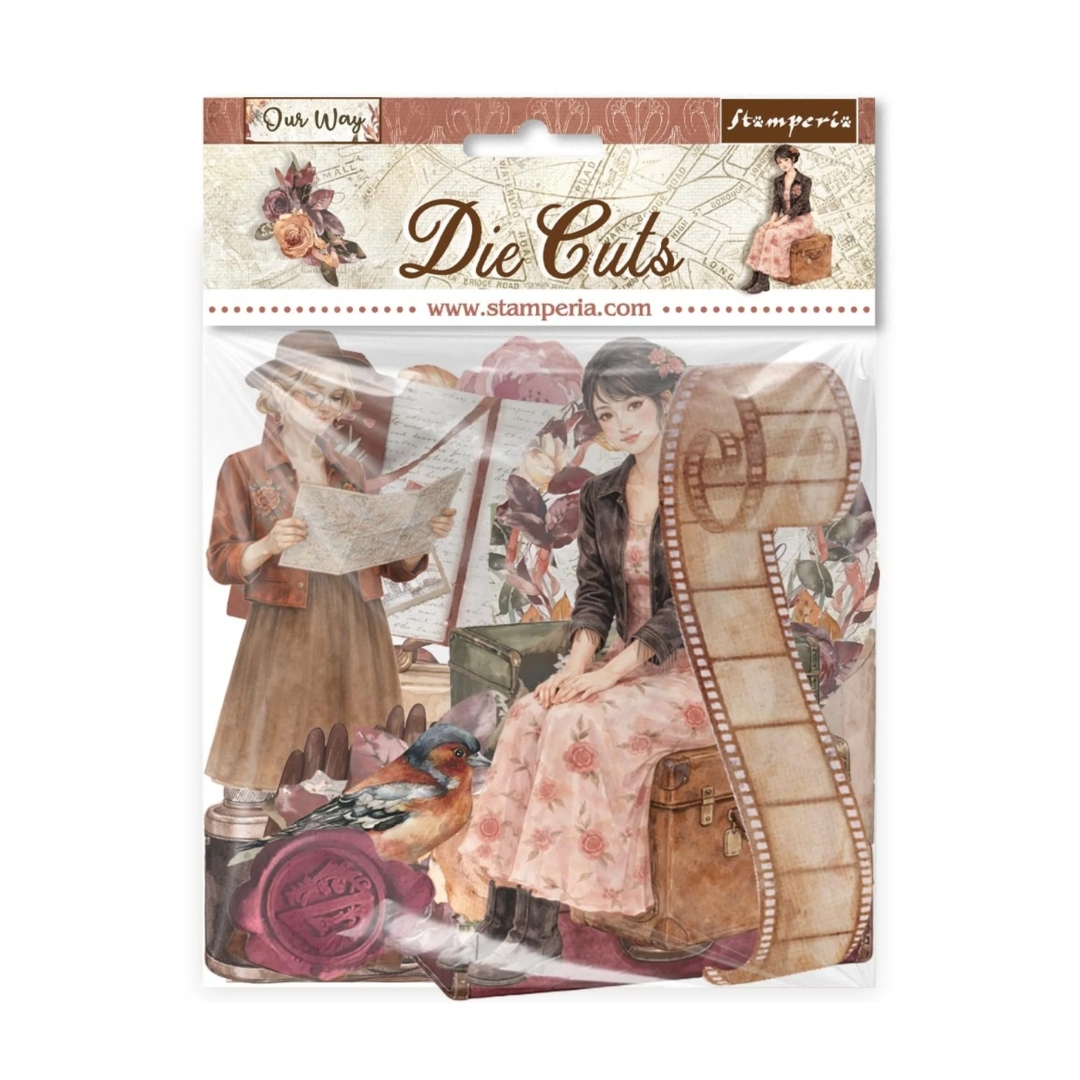 Stamperia Die Cuts Our Way isot kartonkikuvat (48 kpl)