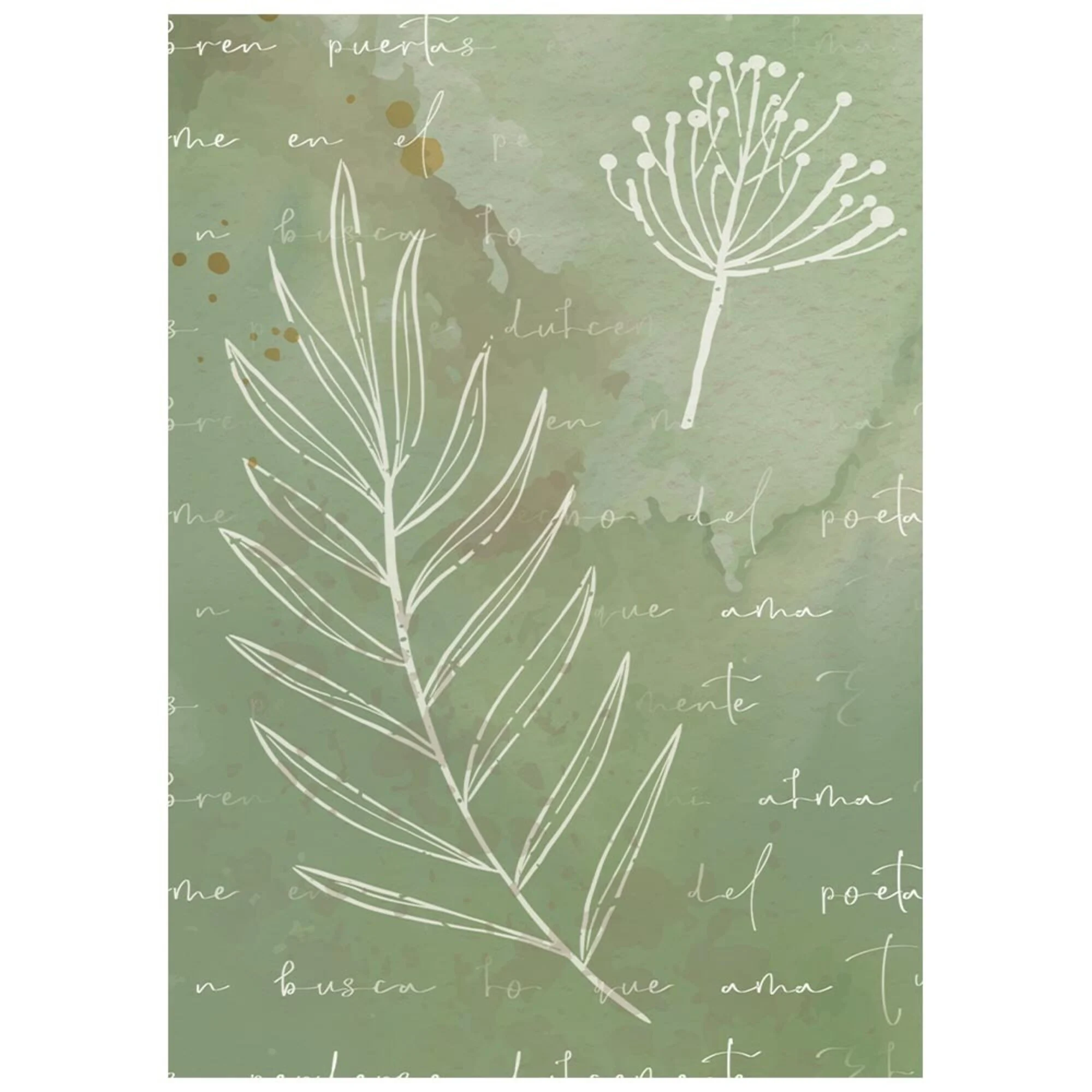 Stamperia – Flowers and Poems Mini Rice Paper Backgrounds riisipaperi (8 kpl) A6 - Bild 9
