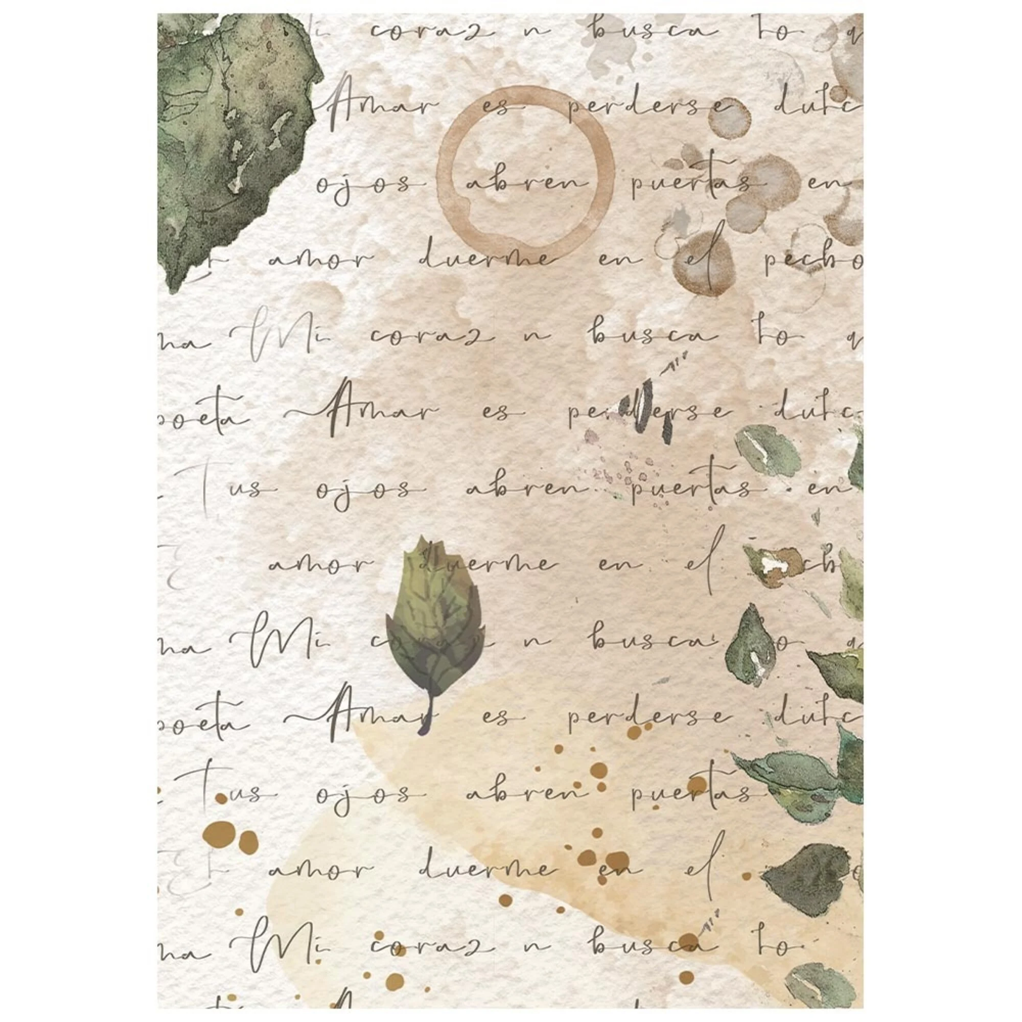 Stamperia – Flowers and Poems Mini Rice Paper Backgrounds riisipaperi (8 kpl) A6 - Bild 2