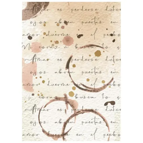 Stamperia Flowers and Poems Mini Rice Paper Backgrounds riisipaperi 8 kpl A6 4