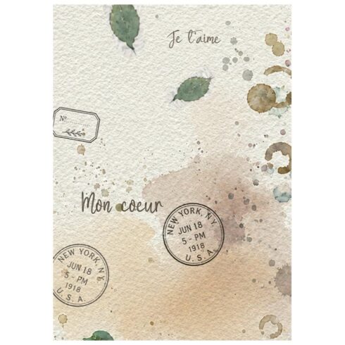 Stamperia Flowers and Poems Mini Rice Paper Backgrounds riisipaperi 8 kpl A6