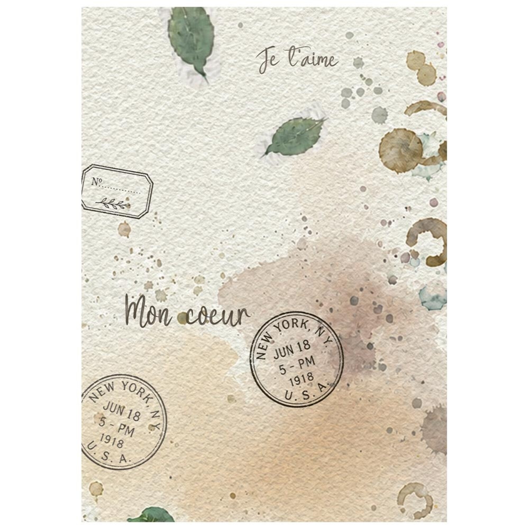 Stamperia – Flowers and Poems Mini Rice Paper Backgrounds riisipaperi (8 kpl) A6 - Bild 4
