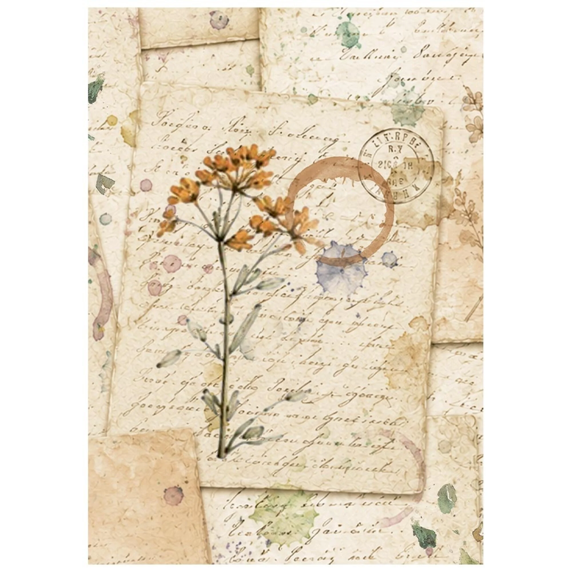 Stamperia – Flowers and Poems Mini Rice Paper riisipaperi (8 kpl) A6 - Bild 2