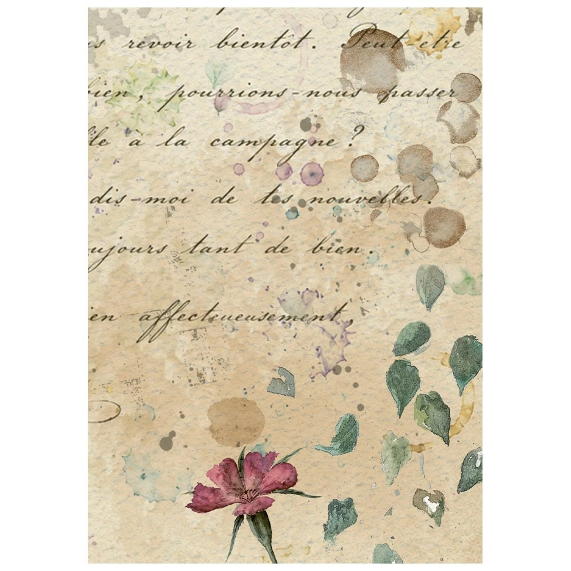 Stamperia – Flowers and Poems Mini Rice Paper riisipaperi (8 kpl) A6 - Bild 3