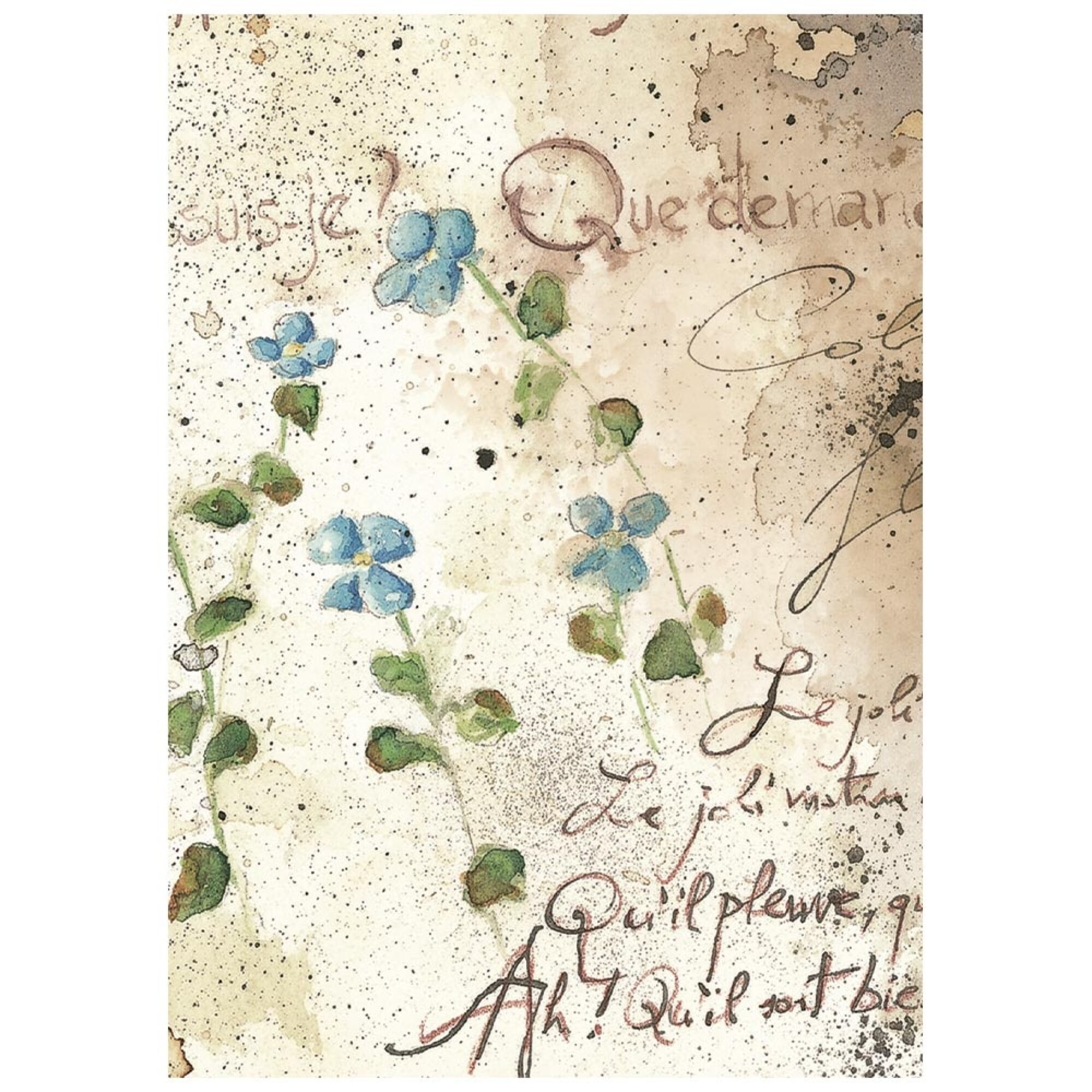 Stamperia – Flowers and Poems Mini Rice Paper riisipaperi (8 kpl) A6 - Bild 8