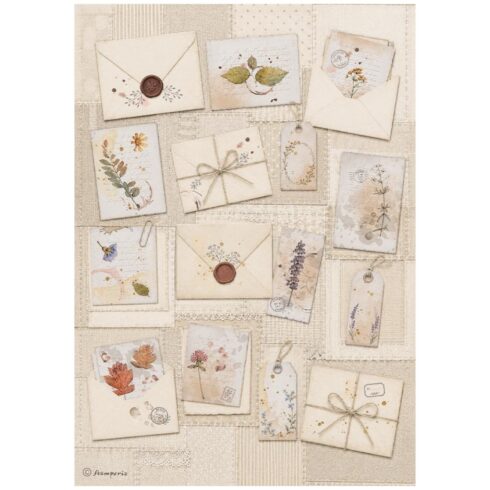 Stamperia Flowers and Poems Selection Rice Paper riisipaperi 6kpl A4 6