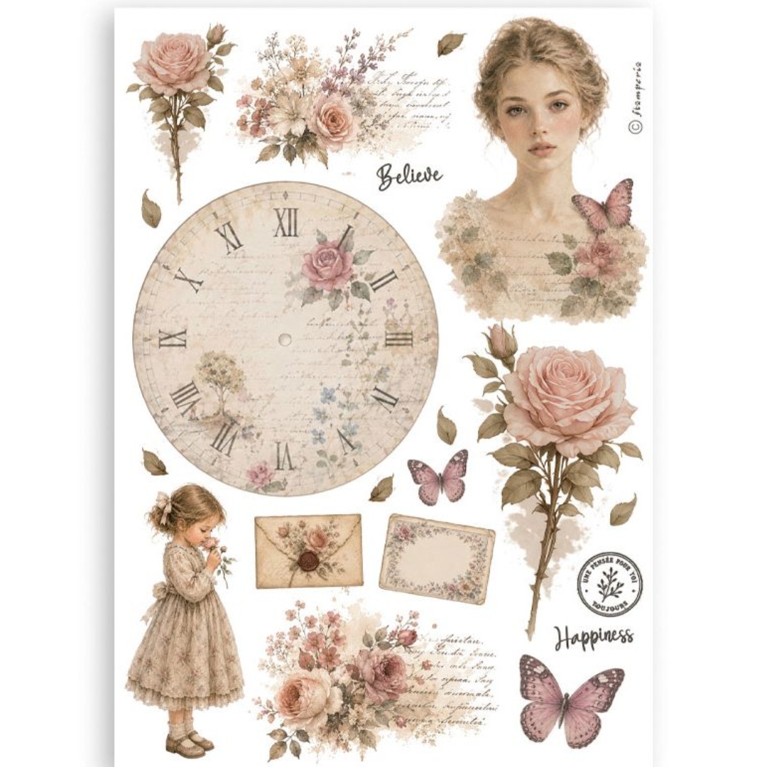 Stamperia – Flowers and Poems Washi Pad (8 kpl) A5 - Bild 5