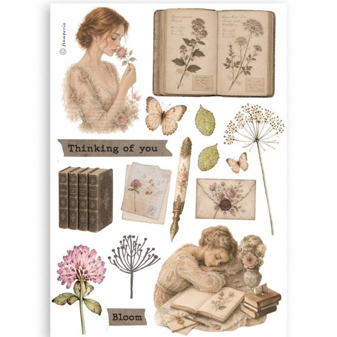 Stamperia – Flowers and Poems Washi Pad (8 kpl) A5 - Bild 6