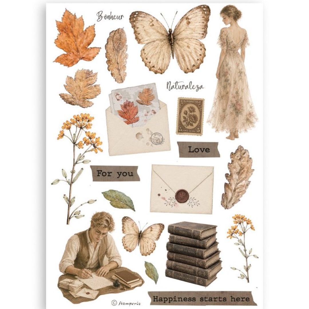 Stamperia – Flowers and Poems Washi Pad (8 kpl) A5 - Bild 2
