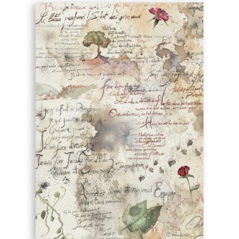 Stamperia Flowers and Poems Washi Pad 8 kpl A5 8