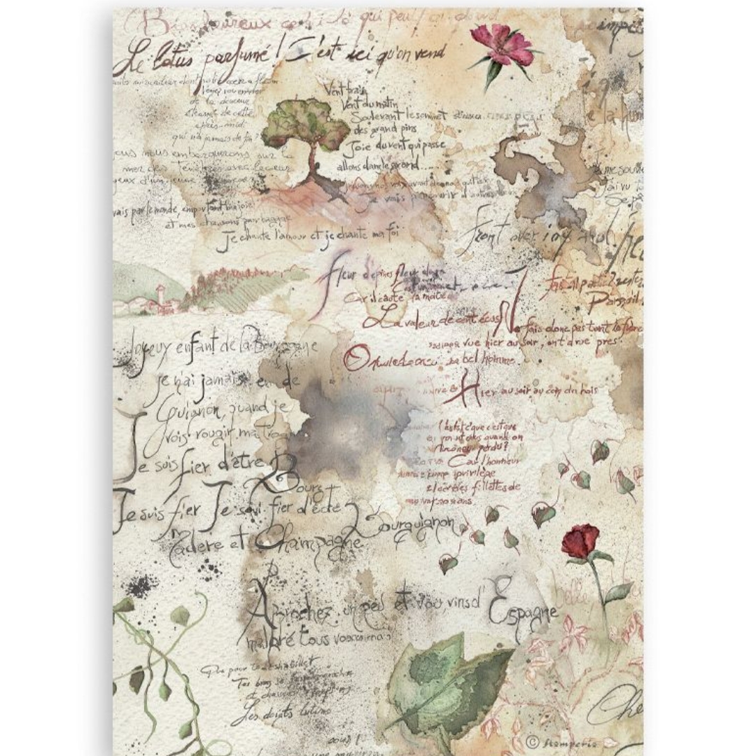 Stamperia – Flowers and Poems Washi Pad (8 kpl) A5 - Bild 9