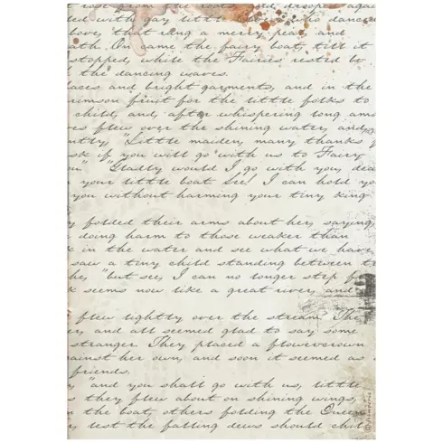 Stamperia – Our Way Handmade Letter Rice Paper riisipaperi A4