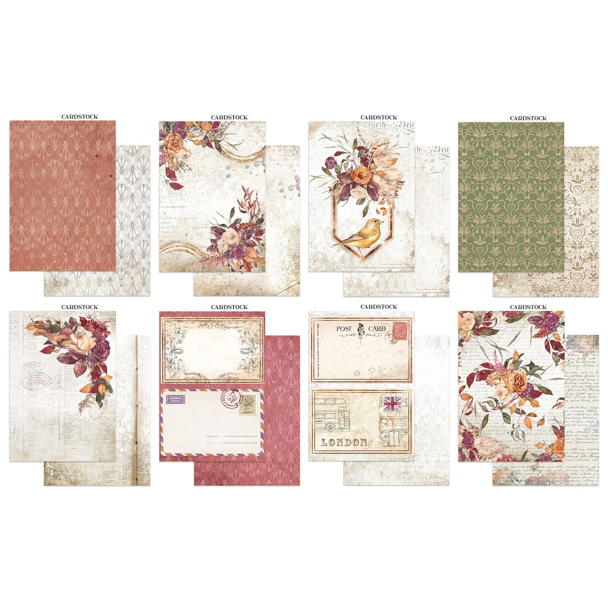 Stamperia – Our Way Journal Focus Points Backgrounds, Cut-Outs lehtiö (16 kpl) A5 - Image 3