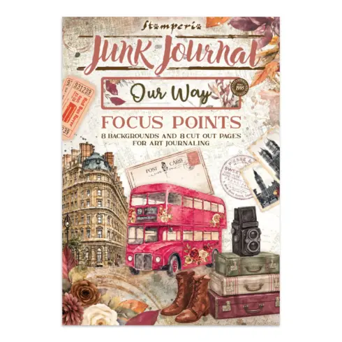 Stamperia Our Way Journal Focus Points Backgrounds, Cut-Outs lehtiö (16 kpl) A5